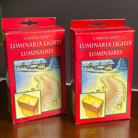 Vtg Candle-Lite Luminaria Luminaries Lights Bags & Candles Holiday Outdoor Decor - Picture 2 of 4
